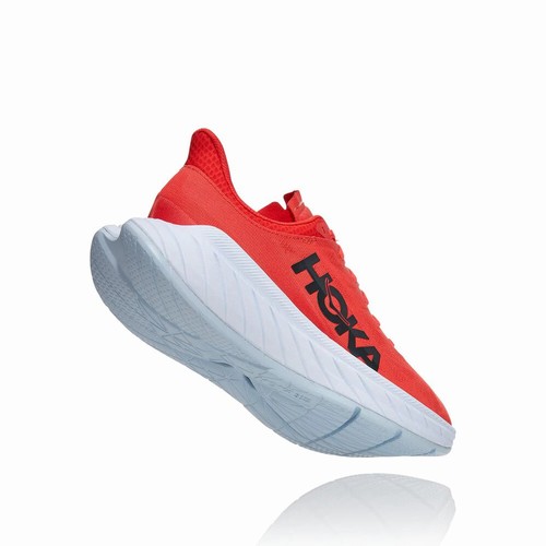 Hoka One One CARBON X 2 Road Running Shoes For Men India Red IN-7509